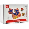 Tooky Toys Paimtas žaislinis medinis jutimo blokai Kūrybinė simetrija 4 PCS + brošiūra su modeliais FSC sertifikate