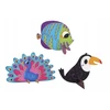 Tooky Toys Pompom Kūrybinis lipdukas vaikams Montessori Animals