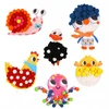Tooky Toys Pomponų lipdukas, ūkio gyvūnai, kūrybinio meno rinkinys