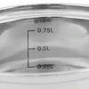 Topfann INDUKCINIS SAUGUS PADAŽAS SU PIENO dangteliu, NERŪDIJAMASIS PLIENAS 14 cm, 1,1 L DUJINĖS