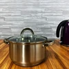 Topfann NERŪDijantis NERŪDijantis PUODAS 3L TRADICINIS PLIENAS 20CM STIKLO DANGIS INDUKCINĖS DUJOS