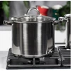 Topfann TRADICINIS NERŪDIJANČIO NERŪDIJANČIO NERŪDijančio plieno PUODAS STOCKPOT 8,5L AUKŠTOS GASTRO 24CM INDUKCINĖS DUJOS