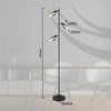 Toršeras GLOBO HUBERTUS, 3 x E14, 40W, 230V, metalinis, matinės juodos sp., ø23 x 154 cm
