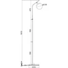 Toršeras G.LUX GT-390-1F-AB, 1 x E27, žalvario sp, ø20 x 160 cm, gaubtas baltos sp Ø13cm