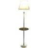 Toršeras su lentynėle Abby 40W E27 D35cm H155cm baltas