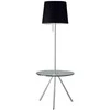 Toršeras su lentynėle Amy 40W E27 D40cm H155cm chromo spalvos/juodas