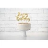 Party Deco Torto papuošimas Happy Birthday PartyDeco H22.5cm sidabro spalvos
