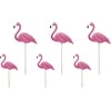 Party Deco Tortų dekorai Flamingo Tropical Party Party deko 15-23.5cm/6vnt. rožiniai