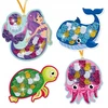 Totum kūrybinis rinkinys MERMAID ir SEA CREATURES 4 vnt. 15x15 cm. DIY