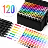 Touch Markery alkoholowe 120 vnt dwustronne pisaki flamastry torba etui komplektas