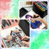 Touch Sketch MARKERY ALKOHOLOWE 60 SZT Flamastry Mazaki Pisaki Dwustronne Rinkinys + KREPŠYS