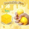 Toys GNIOTEK DIDELIS SŪRIS GELTONAS SŪRIO KUBAS ANTESTRESSAS ŽAISLAS 5 cm SQUISHY MOCHI