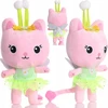 Toys KATINĖS NAMAS MASKOTAS GABI FAIRY PLIŠINIS ŽAISLAS 31cm RINKINYS IŠ PASAKOS GLOBENIS
