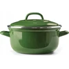 Tradicinis emaliuoto plieno puodas 24 cm žalias BK Holland Indigo 4,2l