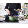 Tradicinis emaliuoto plieno puodas 24 cm žalias BK Holland Indigo 4,2l