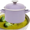 TRADICINIS PUODAS SRIUBAI 6.75L 24CM METALAC PURPURINIS EMALIS KIETOS INDUKTŪROS