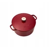 Tradicinis puodas su dangčiu Gerlach Natur Iron Induction Ketaus 5L Burgundy