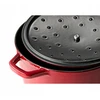 Tradicinis puodas su dangčiu Gerlach Natur Iron Induction Ketaus 5L Burgundy