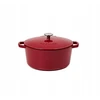 Tradicinis puodas su dangčiu Gerlach Natur Iron Induction Ketaus 5L Burgundy