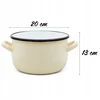 Tragar Emaliuotas plieno puodas su rankenomis Tradicinis 20 cm virtuvės kremas, 4L