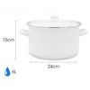 Tragar Emaliuotas puodas 6L tradicinis 24cm su DANČIU universalus 3D su rankenomis