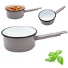 Tragar Emaliuotas puodas su rankena 14 cm pilkas plieno tradicinis puodas 900 ml