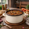 Tragar Emaliuotas puodas su rankenomis 18 cm kreminis plieno tradicinis puodas 1,8 l