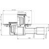 Alca plast Trapas ALCAPLAST APV31, su NP grot., 105 x 105 mm, DN50, horizontalus