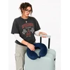 TRAVEL NECK PILLOW kruasanas, skirtas lėktuvo atminties putoms BLU MOONKY mėlynas