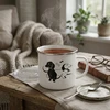Trendydom Emalio puodelis 1400 ml Šunims su dangteliu Baltas 14 cm