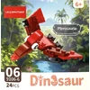 Trifox 24 dalių dinozaurų kaladėlės, kaladėlės vaikams, dinozauras Pterodactyl 006