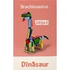 Trifox 24 dalių dinozaurų kaladėlės, kaladėlės vaikams, dinozauras Pterodactyl 006