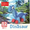 Trifox Blocks 35 el dinozaurų kaladėlių kaladėlės vaikams dinozauras Brontosaurus 0002