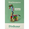Trifox Blokai 38 el dinozauras iš kaladėlių kaladėlės vaikams dinozauras Mosasaur 000010