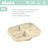 BEABA SILIKONINĖ DUGNU PRILIMPANTI 3 SKYRIŲ LĖKŠTĖ, CLAY