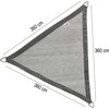 Trikampė uždanga nuo saulės Coolfit Nesling 360x360x360cm pilka