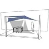 Trikampė uždanga nuo saulės Coolfit Nesling 360x360x360cm pilka