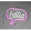 Trio Leuchten RL Kinkiet neonowy HELLO w chmurce LED 5W USB-C rožinė-pilka