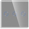 Tripolis sensorinis jungiklio dangtelis Feelspot, pilkas, 47x47mm