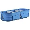 Simet Trivietė instaliacinė dėžutė į gipso kartoną 210x68x45mm, 960 °C, IP20, mėlynos sp.