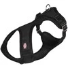 TRIXIE Comfort Soft touring petnešos, XS-S 30-45cm/15mm, juodos