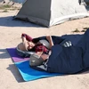 TURISTINIS MIEGmaišis SKILĖ SU gobtuvu THERMOLITE CAMPING 150 OUTTEC