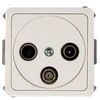 TV SAT ir kompiuterio (RJ45) lizdas QR1000, be rėmelio, baltos matinės sp.