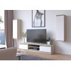 TV staliukas K160, ąžuolo/balta