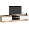 TV staliukas K160, ąžuolo/balta