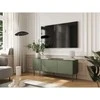 Halmar Cama Meble Cama RTV 3D TRESSE cabinet 150x40x55 matte žalias