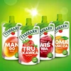 Tymbark 100% Mousse Mango Banana Obuolių vaisiai 12x 120g