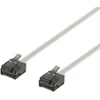 U/UTP Cat6a kabelis DELTACO, plokščias, 0,5 m, 1 mm, pilkas / UUTP-2010