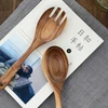 Unbranded Mediniai stalo įrankiai, lengvai nešiojami daugkartinio naudojimo ilgos rankenos kelionių reikmenų šaukštas