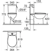 Gustavsberg pods ar vāku Nordic 3, 355x660 mm, horizontāls izvads, 3/6 l, balts